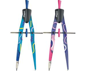 Maped Bow 291013 - Bussola di precisione, colori assortiti, colore: viola o blu, 291013