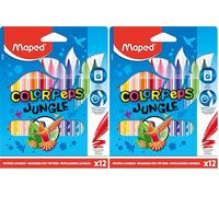 Maped Color Peps Jungle 845902 - Confezione da 24 pennarelli colorati