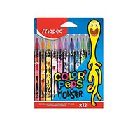 Maped Color Peps Monster - Punte in feltro (confezione da 12)