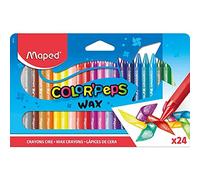 Pastelli a cera triangolari MAPED Color'Peps 24 pezzi