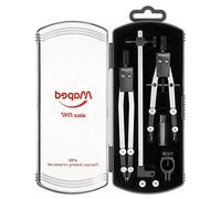 Maped Compas 1947 - Set di 5 pezzi, 1 bussola classica 130 mm + 1 bussola BALUSTRE 105 mm + 1 prolunga 140 mm + custodia miniera + anello 178002, colore: Grigio