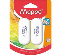 Maped - Confezione da 2 Epure Eraser - Gomma Bianca Morbida al Tatto Che garantisce Sicurezza e comodità d'uso - L27 mm x P11 mm x A61 mm