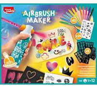 Maped Creativ Airbrush Maker - Bomboletta aerografo per bambini per creare effetti incredibili - Attività Graffiti - Trasforma i tuoi feltri in spray elettronico - Kit per il tempo libero creativo