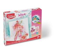 Maped CREATIV Attività acquerellabili a tema danza per bambini - Matite acquerellabili + pennello ad acqua - 3 diverse illustrazioni di balletto - poster effetti metallici da colorare e personalizzare