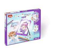 Maped Creativ Avatar'Tablet Manga - Macchina da disegno luminosa, per comporre ritratti Manga all'infinito, tavoletta luminosa con schede, modelli e materiali da disegno, a partire dai 7 anni