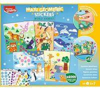 Maped Creativ - Cofanetto maxi con adesivi per auto, 12 quadri da decorare + 4000 gommette, per il tempo libero creativo per bambini dai 3 anni