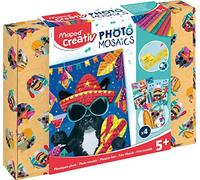 Maped CREATIV - Kit creativo e fai da te PHOTO MOSAICS - Adventure - Piastre colorate autoadesive - illustrazione con vere immagini animali