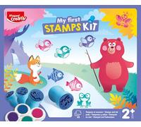 MAPED CREATIV - My First Stamps Kit - attività Creativa per Tutti i Piccoli con Carte illustrate - Cofanetto di timbri da 2 Anni