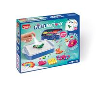 Maped Creativ Pixel Factory - Kit completo per creazione di oggetti in perle d'acqua in stile pixel art, modelli, perle d'acqua quadrate, griglia di creazione e accessori - attività manuale a partire