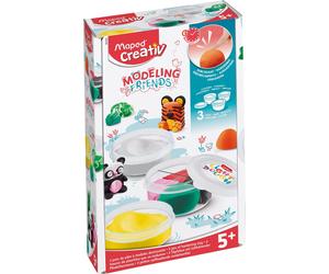 Maped CREATIV Refill Pot with Modelling Clay for Modelling Friends Pack of 3 Ref