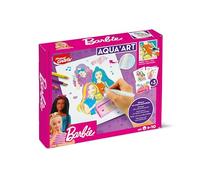 Maped CREATIV - Set da colorare AQUA'ART - BARBIE - Attività ad acquerello per bambini - Penna ad acquerello + pennello ad acqua - 3 poster in formato A4 con effetti metallici, a partire dai 7 anni -