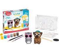 Maped CREATIV - Set di statuette in gesso, tema estivo, gatto e cane, attività artigianali per bambini dai 5 anni in su