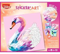 Maped Creativ Sticker'Art - Attività di gommette al numero + di 600 gommette per creare immagini di animali in origami, attività creativa, riflessione e concentrazione, da 6 anni