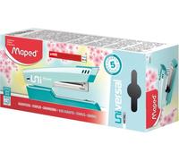 Maped - Cucitrice universale in metallo - Cucitura + chiodatura - Compatibile con graffette n. 24/6 e 26/6 - Capacità da 20 a 25 fogli - Con 400 punti 26/6 Incluse - Colore pastello Blu