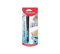 Maped Custom &ndash, Pennarello indelebile sottile, punta fine 1 mm, multisuperficie, colore: nero