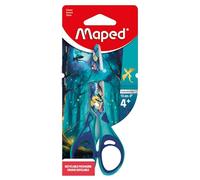 Maped Dragon - Forbici da scuola da 13 cm, forbici per bambini in acciaio inox con anelli bimateriali morbidi, design a squame, ergonomiche per bambini a partire da 4 anni