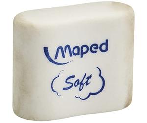 Maped Essentials - Gomma morbida media, colore: Bianco