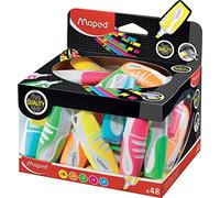 Maped Fluo'Peps - Evidenziatore tascabile, colori assortiti (scatola da 122 cm colori assortiti)