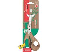 Maped - Forbici Advanced Wood 21 cm per mancini - Lame in acciaio inossidabile - Comfort e precisione - Anelli asimmetrici ergonomici 50% legno - Garanzia a Vita