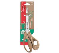 Maped - Forbici Advanced Wood Asimmetriche a punta appuntita - Lame e rivetto in acciaio inossidabile - Manici ergonomici 3D, 50% polvere di legno - Garantiti 10 Anni - 25 cm