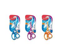 Maped forbici da ufficio taglio dritto blu arancione rosa set ergonomico