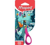 Maped Forbici per bambini - Forbici Jungle Fever - Forbici a punta tonda - Lame 12 cm in acciaio inox - Anelli ergonomici 3D