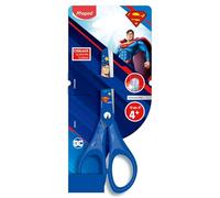 Maped - Forbici Pulse Superman 13 cm - Anelli ergonomici - Taglio di alta qualità - Forbici per bambini con punte rotonde, da 4 anni - Colore Blu