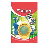 Maped - Gomma blu CROC CROC Malleabile - Gomma morbida e estensibile - Forte potere di cancellazione - Scatola protettiva ermetica a forma di lumaca