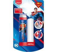Maped - Gomma tubo bianco Superman con ricarica - Efficace e protetta - Senza PVC