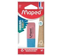 Maped - Gomme Duo-Gom Medium - Gomma naturale senza PVC - Gomma rosa e blu - Certificato FSC - Confezione carta 100% riciclabile