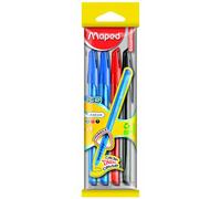 MAPED Helix usa Ice penna a sfera, colori assortiti, confezione da 4 (224404)
