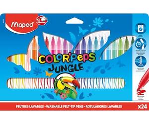 Maped Jungle Astuccio con 24 Pennarelli