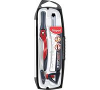 Maped M196310 - Compasso Stop System Innovation, a 3 elementi, colore grigio chiaro