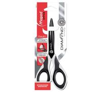 Maped M692310 Diamond - Forbici asimmetriche, 17 cm, colore: bianco/nero, 12 Pezzi