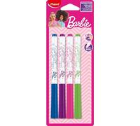 Maped Marker'Peps - Pennarelli sottili cancellabili a secco, per Barbie, lavagne e lavagne bianche, 4 colori: blu, verde, rosa e viola