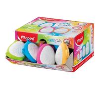 Maped - Materiale scolastico - Gomma per cancellare Squeeze Mini Cute - Design con motivo accattivante - Premi per effetto rilassante - 4 colori diversi