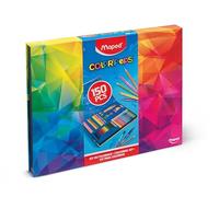 Maped - Materiale scolastico - Kit colorato da 150 pezzi - Collezione Color'Peps Infinity - Astuccio portatile - Include molteplici strumenti da colorare - Durano 10 volte in più - Grande assortimento