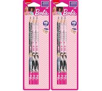 Maped - Matita BARBIE HB con testa in gomma - 6 pezzi - Matite in legno con gomma - Forma ergonomica (Confezione da 2)