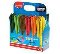 Maped Matite colorate School'Peps Infinity – 100% miniera, zero rifiuti – Confezione da 72