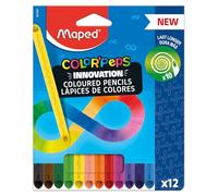 Maped Color`Peps Infinity Confezione da 12 matite colorate a lunga durata - Realizzate interamente in mina - Colori assortiti