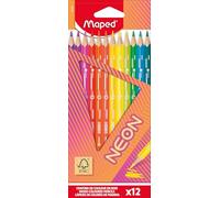Maped - Matite colorate NEON - Colorazione Effetto Neon - Confezione da 12 matite NEON