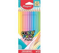 Maped Matite colorate pastello (confezione da 12), multicolore, 832069