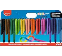 Maped - Matite colorate School'Peps Infinity - Utilizzabile - Zero Rifiuti - Senza Taglio - Duro Molto Lungo - Forma Triangolare ergonomica - Confezione da 144 Matite