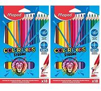 Maped Pastelli Strong Color Peps 18 Col (Confezione da 2)