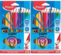 Maped Pastelli Strong Jumbo Color Peps 12 Col (Confezione da 2)