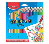 Maped Pastelli Triangolari Color' Peps In Scatola Da 48 Pz Mina Grande Infrangibile 2,9 Mm