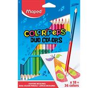 Maped Pastelli Triangolari Duo Color'Peps In Box X 18