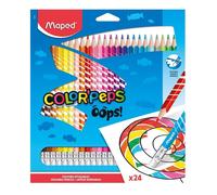 Maped Pastello Multicolore 24 pz con Scatola di Carta per Bambini