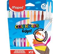 Maped Fixy Color'Peps Oops Set 12 Colori con Gomma