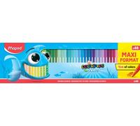 Maped - Ocean felt tip pens, pack of 48, XXL pack 1/5 m, 2 mm medium tip, perfec